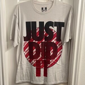 Hustle Gang Gray and Red Graphic Tee